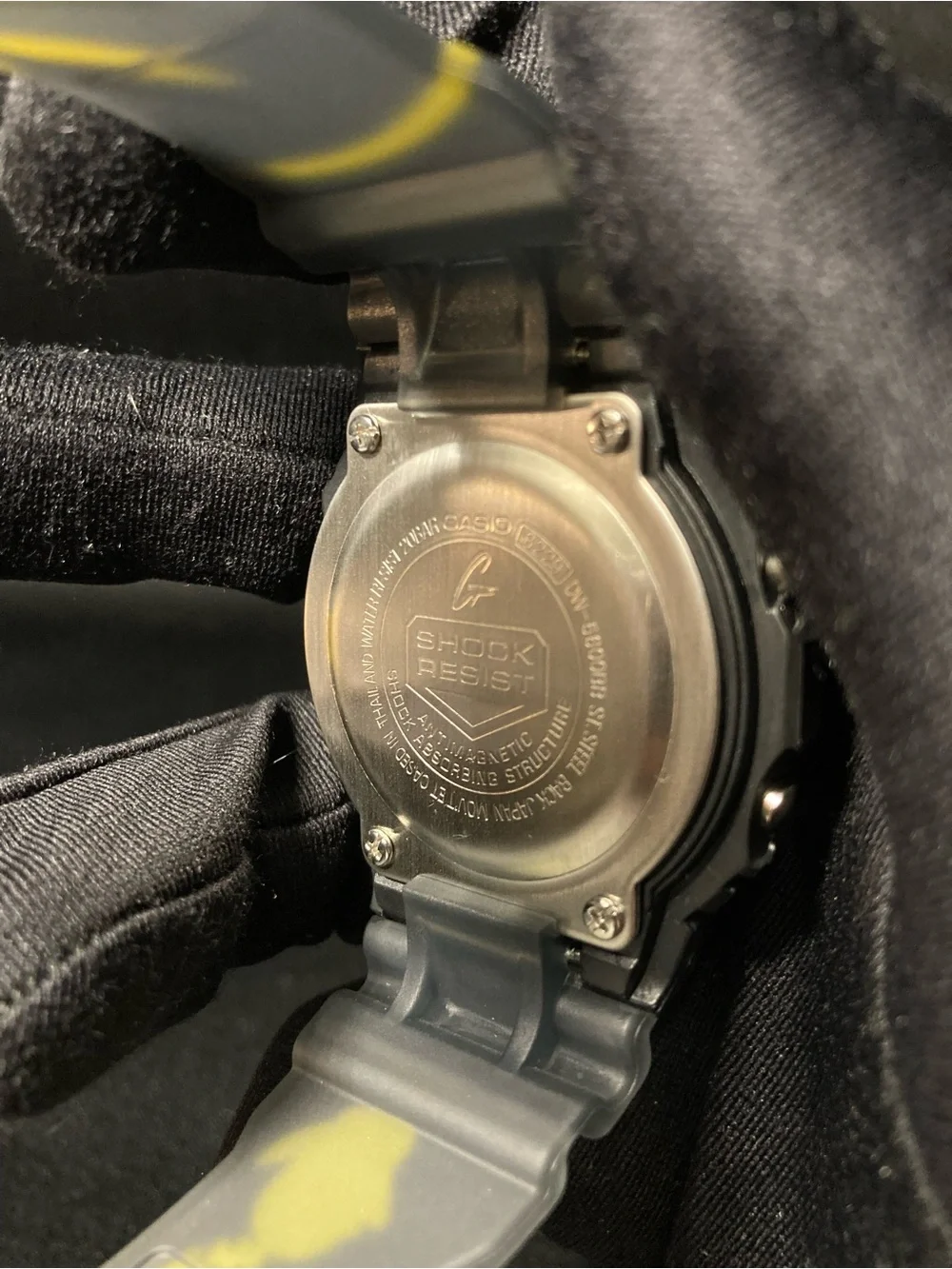Black and Yellow G Shock Dw5600